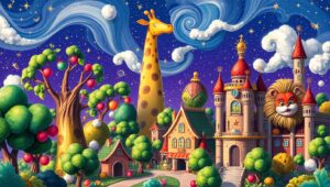 Whimsical Animal Cityscape – free AI stock image