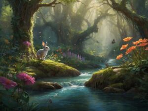 Whimsical Animated Adventures in Nature – free AI stock image