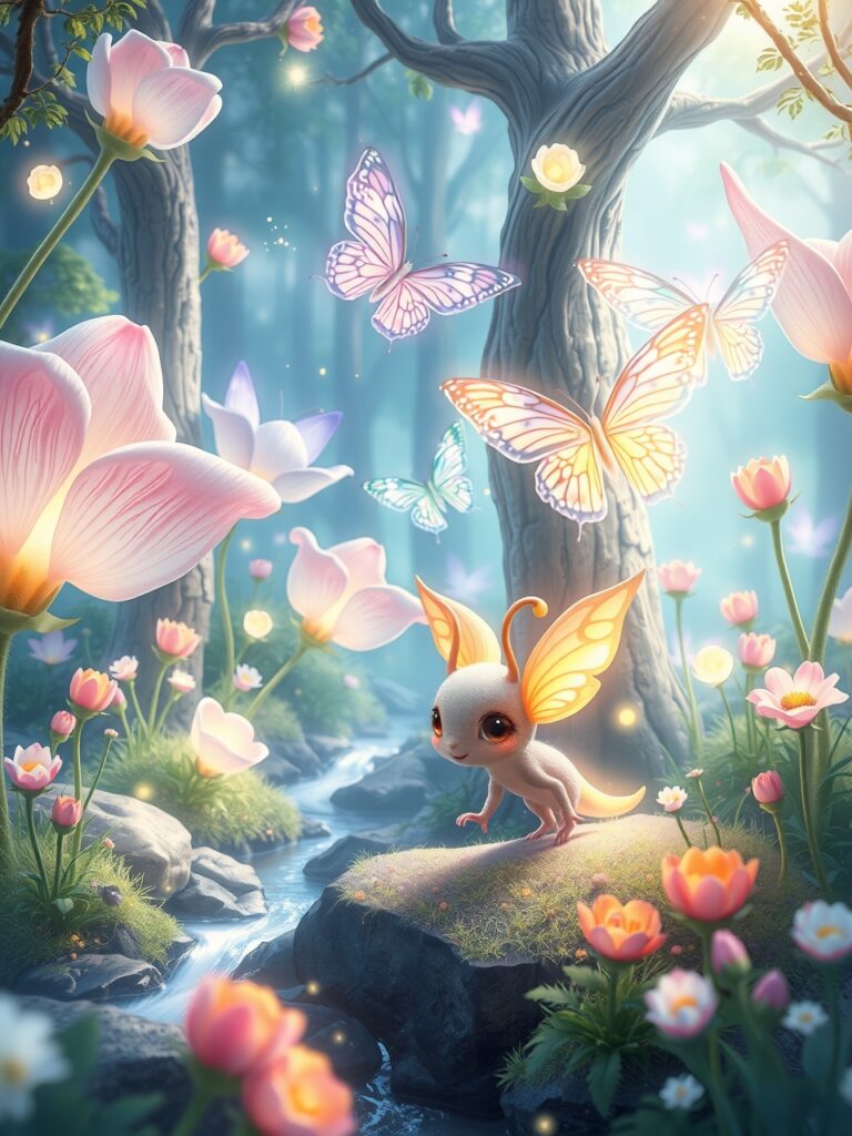 Whimsical Animated Forest Adventure – free AI stock image