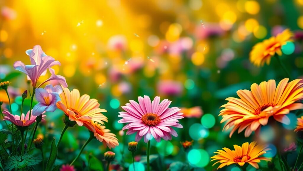 Whimsical Bokeh Garden Delight – free AI stock image