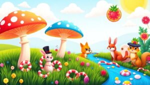 Whimsical Candyland Adventure – free AI stock image