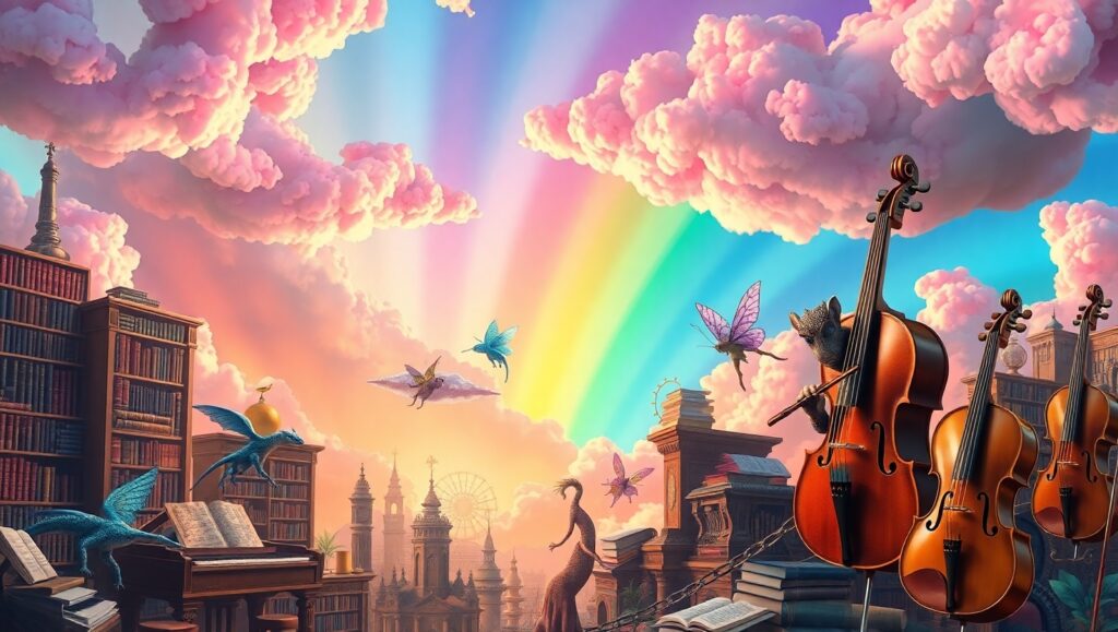 Whimsical City of Dreams – free AI stock image