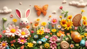 Whimsical Clay Garden Creatures – free AI stock image