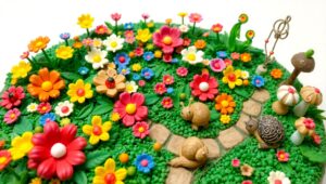 Whimsical Clay Garden Scene 5TH – free AI stock image