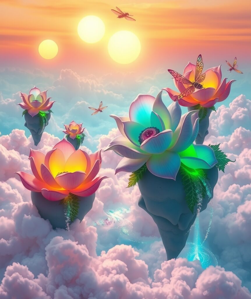 Whimsical Dreams of Floating Islands – free AI stock image