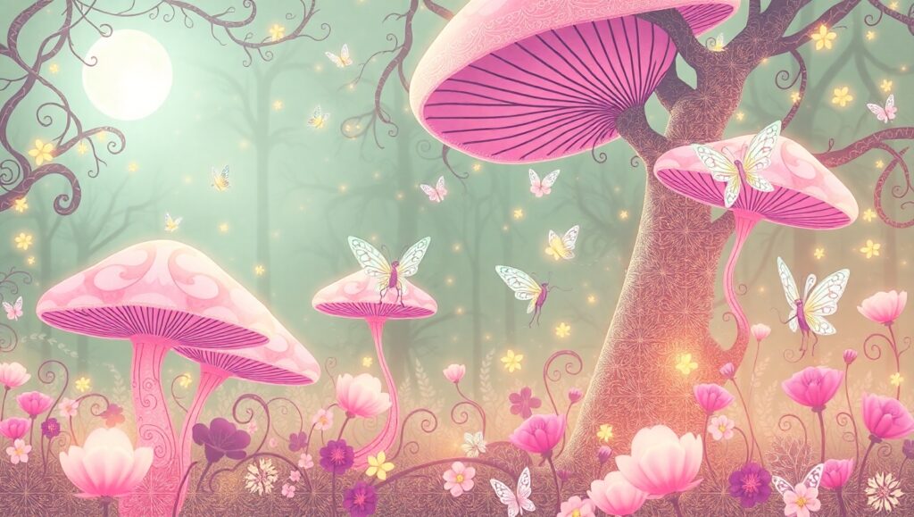 Whimsical Fairy Forest Adventure – free AI stock image