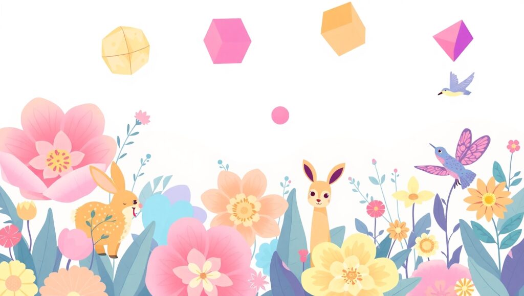 Whimsical Flat Garden Adventure – free AI stock image