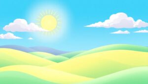 Whimsical Flat Landscape Design 1JU – free AI stock image