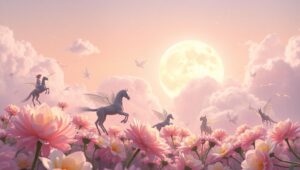 Whimsical Floating Dreamscape – free AI stock image