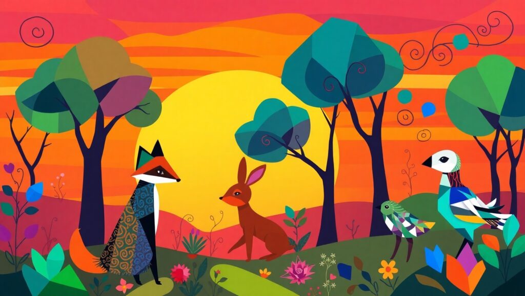 Whimsical Forest Adventure – free AI stock image