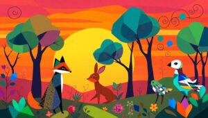 Whimsical Forest Adventure – free AI stock image