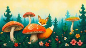 Whimsical Forest Adventure – free AI stock image
