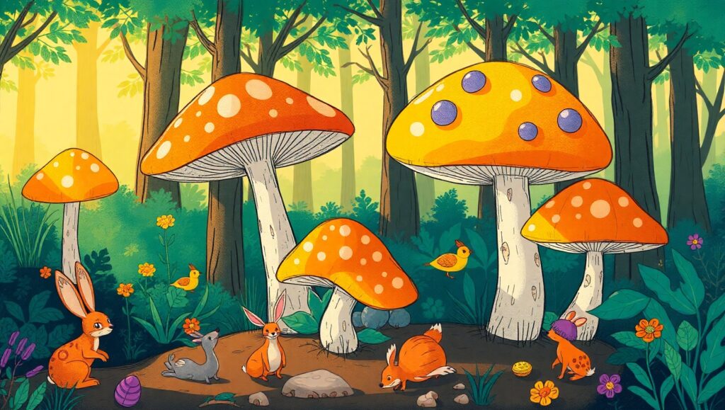 Whimsical Forest Adventure – free AI stock image