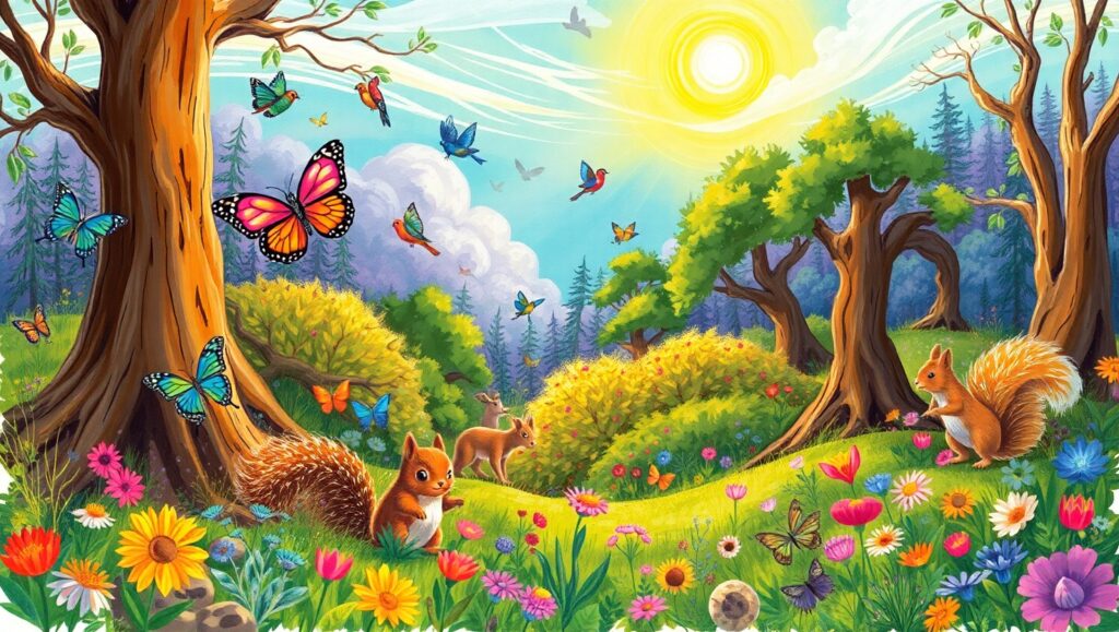 Whimsical Forest Adventure jb9 – free AI stock image