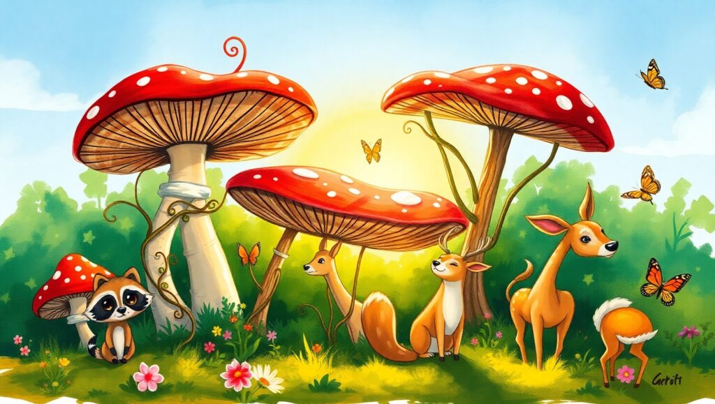 Whimsical Forest Adventure – free AI stock image
