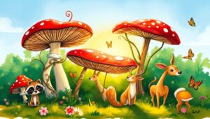 Whimsical Forest Adventure – free AI stock image