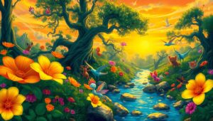 Whimsical Forest Creatures – free AI stock image