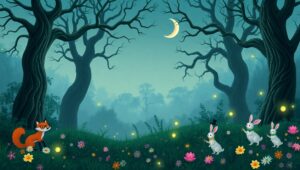 Whimsical Forest Creatures in Vectors – free AI stock image