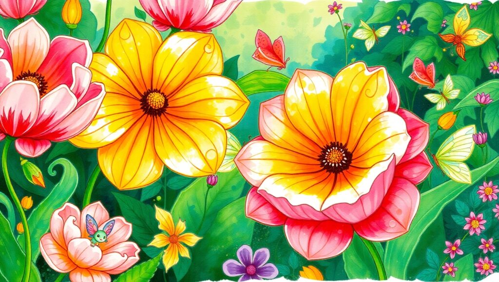 Whimsical Garden Adventure – free AI stock image