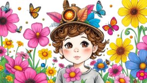 Whimsical Garden Adventure – free AI stock image