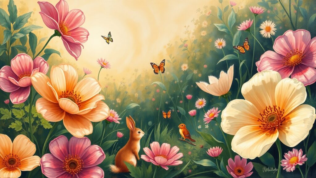 Whimsical Garden of Dreams – free AI stock image