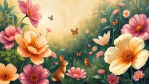 Whimsical Garden of Dreams – free AI stock image