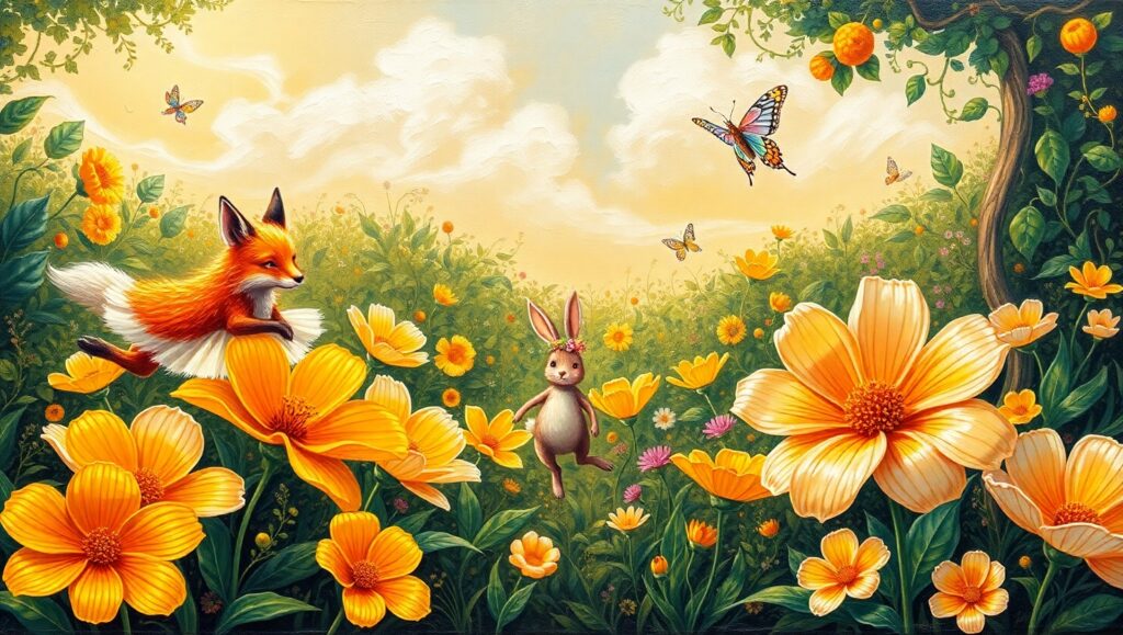 Whimsical Garden of Fantasy – free AI stock image