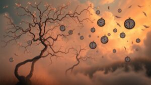 Whimsical Time in a Surreal Forest – free AI stock image