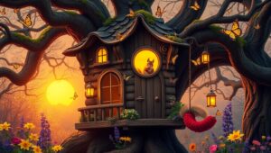 Whimsical Treehouse Adventure – free AI stock image