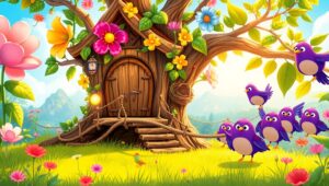 Whimsical Treehouse Adventure – free AI stock image
