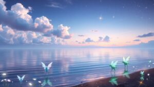 Whimsical Twilight Dreamscape – free AI stock image