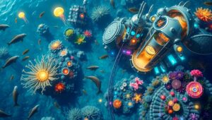 Whimsical Underwater Cityscape – free AI stock image