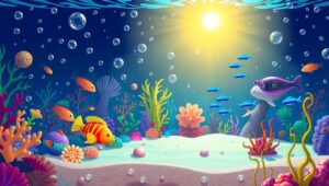 Whimsical Underwater Cityscape – free AI stock image