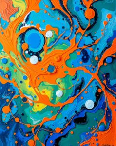Whirling Colors and Shapes of Emotion – free AI stock image