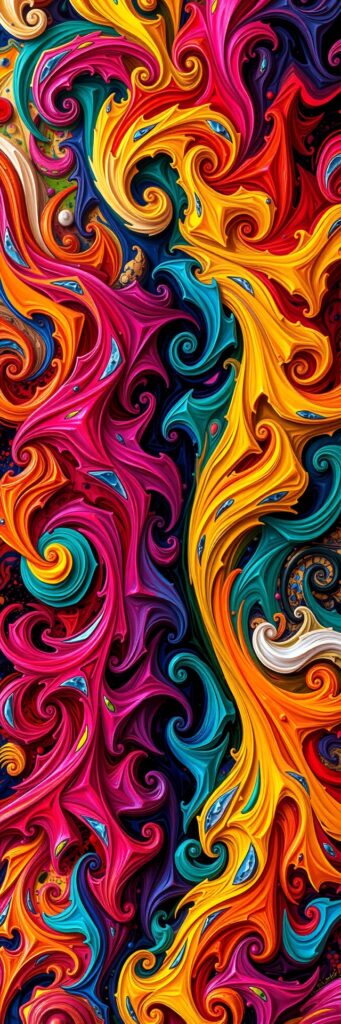 Whirling Colors in Abstract Harmony – free AI stock image
