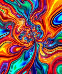 Whirling Colors in an Abstract Dance – free AI stock image