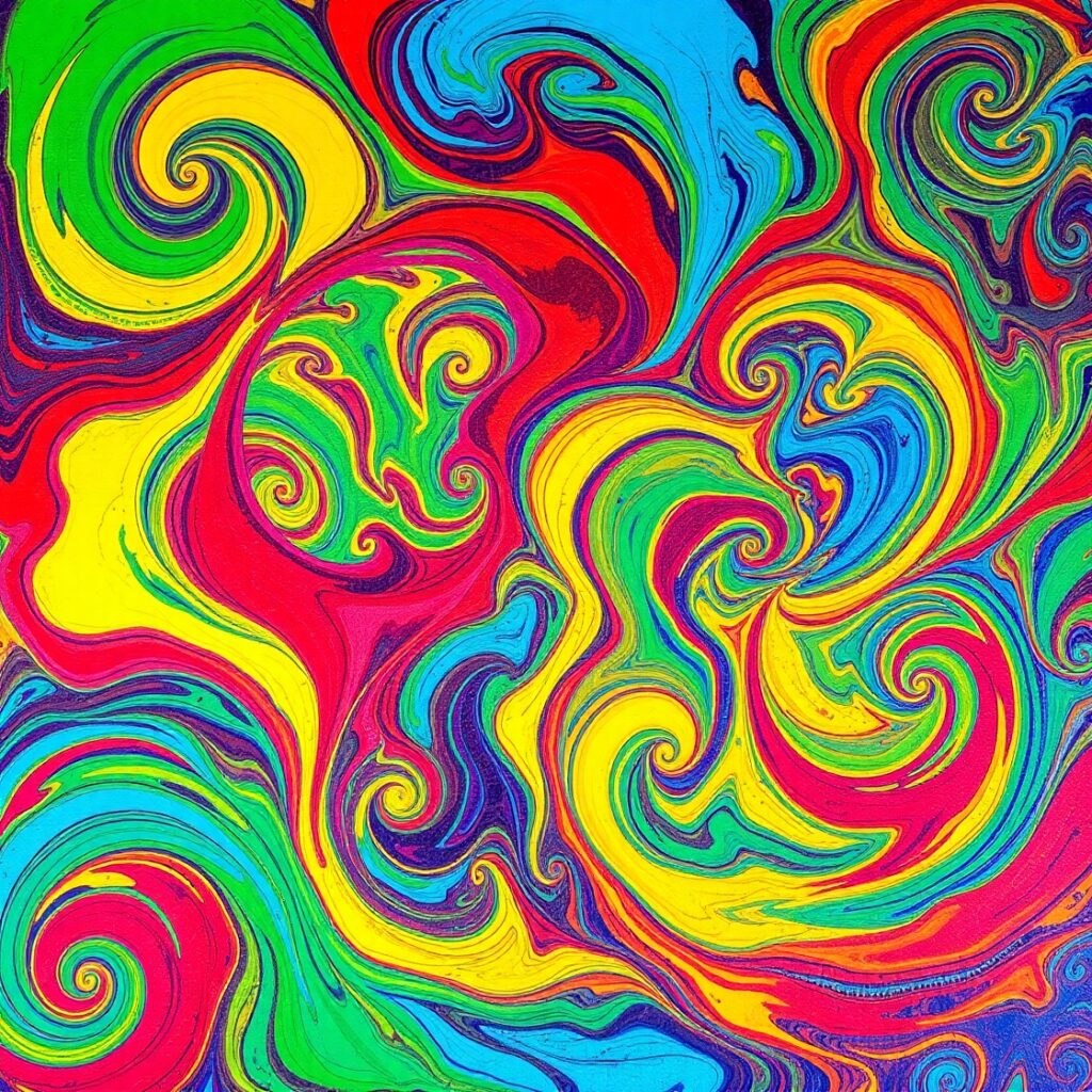 Whirling Colors in Motion – free AI stock image