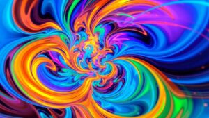Whirling Colors of Chaos – free AI stock image