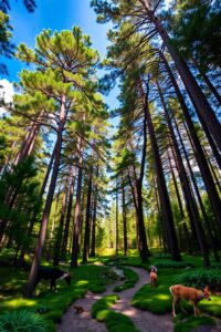 Whispering Pines in a Tranquil Forest – free AI stock image