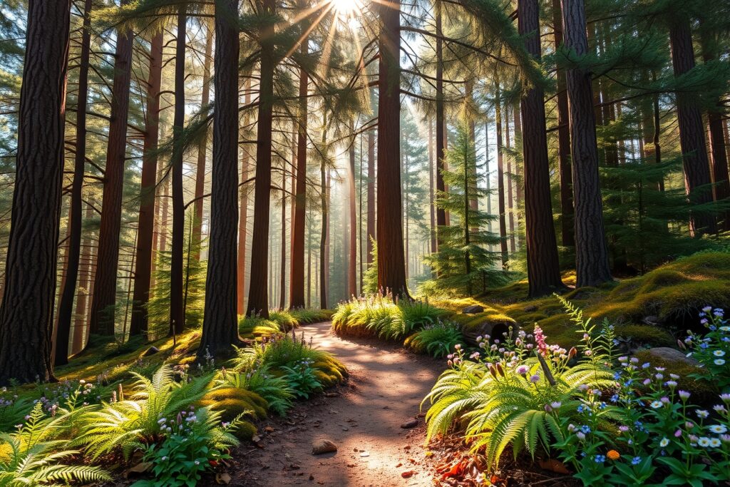 Whispering Pines in Enchanted Forest – free AI stock image