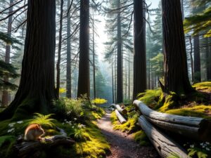 Whispering Pines in Enchanted Forest – free AI stock image
