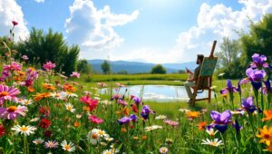 Whispers of a Sunlit Garden – free AI stock image