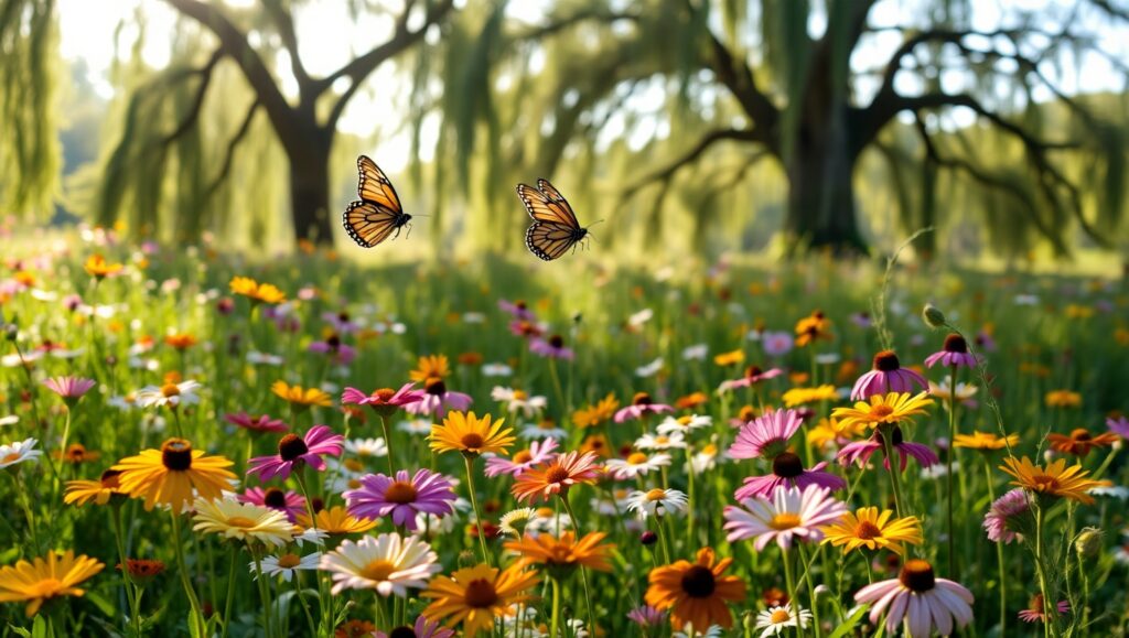 Whispers of a Sunlit Meadow – free AI stock image