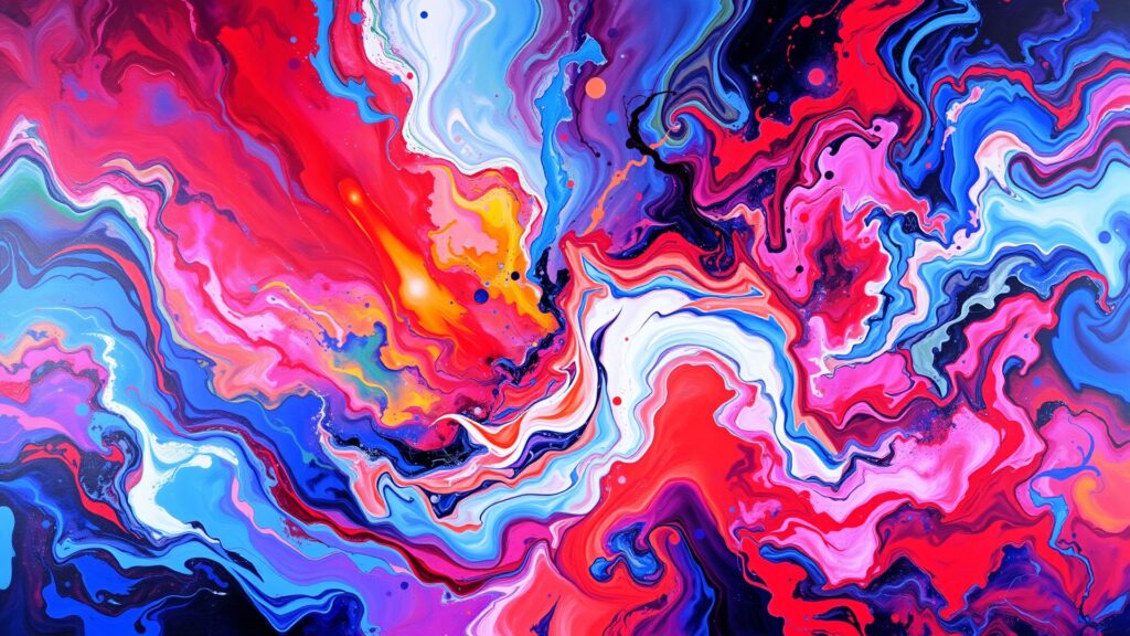 Whispers of Color: An Abstract Expression of Emotion Image – free AI stock image