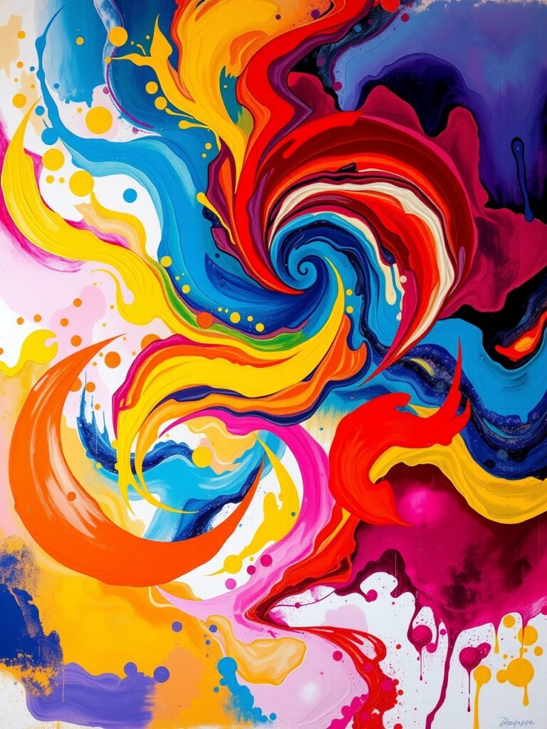 Whispers of Color in Abstract Form – free AI stock image