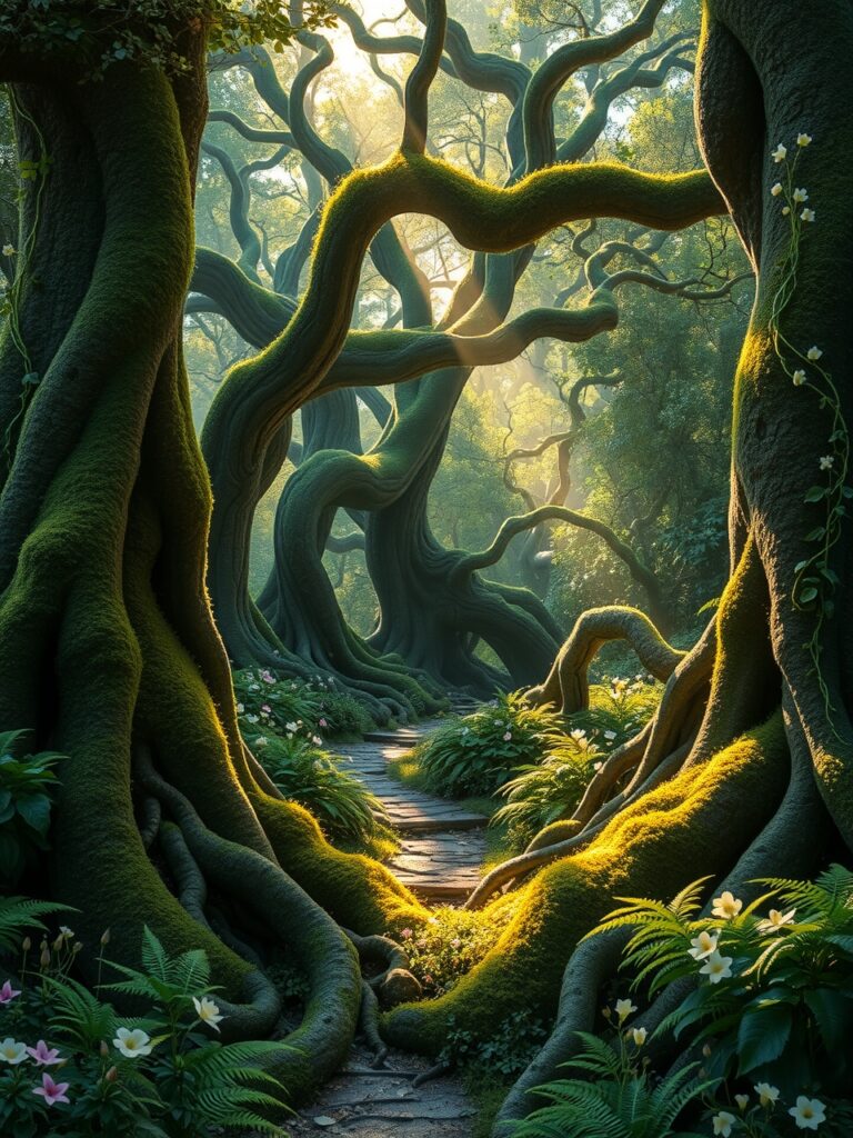 Whispers of Life in an Enchanted Forest – free AI stock image