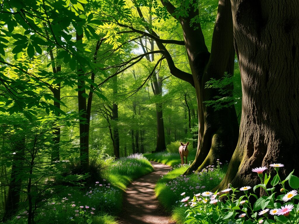 Whispers of Nature in a Serene Forest – free AI stock image