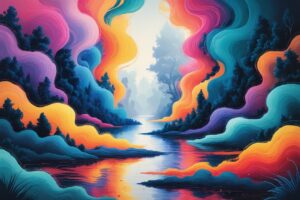 Whispers of Nature in Abstract Forms – free AI stock image