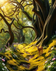 Whispers of Nature in the Enchanted Forest – free AI stock image