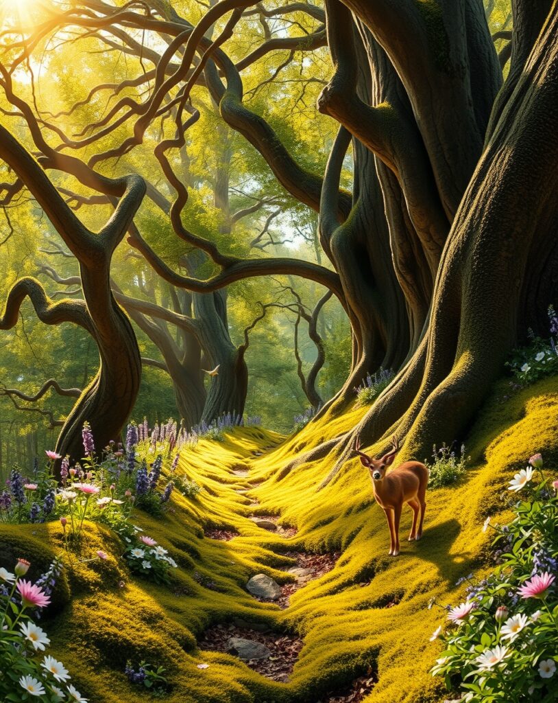 Whispers of Nature in the Enchanted Forest – free AI stock image